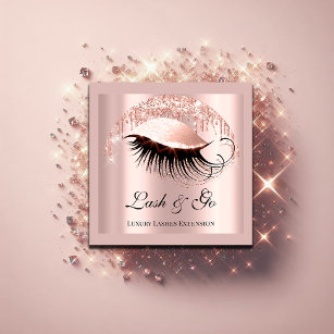 Makeup Artist Eyelash Extension Rose Custom Logo Invitation