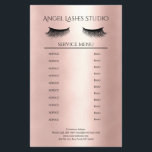 Makeup Artist Eyelash Extensions beidseitig Flyer<br><div class="desc">Maskenbildner-Kosmetiker- Eyelash Extensions-Flyer-Preisliste in Rose-Goldfarben. Über " weiteres personalisieren" können Sie Schriftart,  Farbe,  Position etc. individuell wählen und verändern.
Bei diesem Produkt werden keine Goldpartikel / Glitzer verwendet,  Rose-Gold ist nur der Farbton.</div>