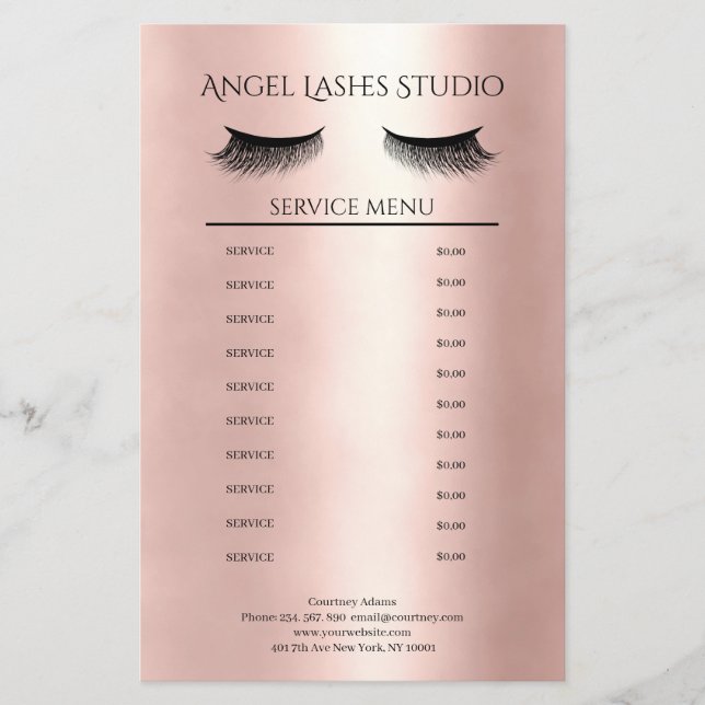 Makeup Artist Eyelash Extensions beidseitig Flyer (Front)