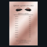 Makeup Artist Eyelash Extensions Flyer<br><div class="desc">Makeup Artist Cosmetician Eyelash Extensions Flyer Price List in Rose Gold colors. You can customize font,  color,  position,  etc. individually via "further personalize". This product does not use glitter particles,  Rose Gold is just the color tone.</div>
