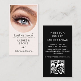 Makeup Artist Eyelash Lashes & Brows Business Card
