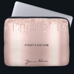 Makeup Artist Eyelash Lashes Glitter Drips Rose Laptop Sleeve<br><div class="desc">Trendy Glitter Rose gold drips Lashes script Rose Gold Laptop sleeve. Fabulous Makeup Artist Eyelash Lashes design with script calligraphy text, rose gold drips glitters and eye-catching sleek background. Custom this feminine laptop sleeve design adding your name, your profession, choose your own script font, change or delete any element. Makeup...</div>