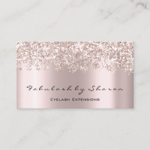 Makeup Artist Eyelash Mink Lashes Grey Rose Business Card