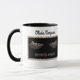 Makeup Artist Eyes Lashes Glitter Drips Spark Beau Mug