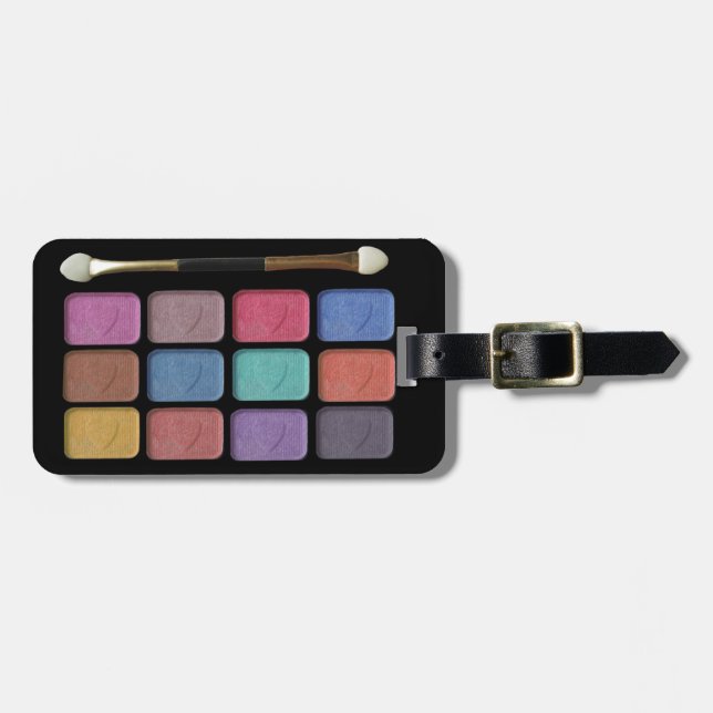 Makeup artist eyeshadows palette   digital design luggage tag (Front Horizontal)