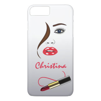 Makeup Artist Face and Lipstick in the Mirror Slim Case-Mate iPhone Case