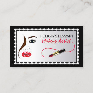 Makeup Artist Face Cosmetologist Business Card