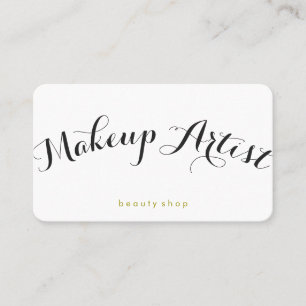 Makeup Artist Fancy Font Minimalist Business Card