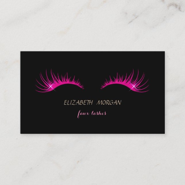 Makeup artist, Faux Lashes Business Card (Front)