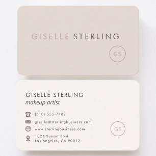 Makeup Artist Feminine Professional Business Card