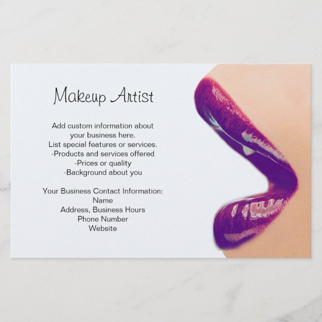 Makeup Artist Flyer (Front)