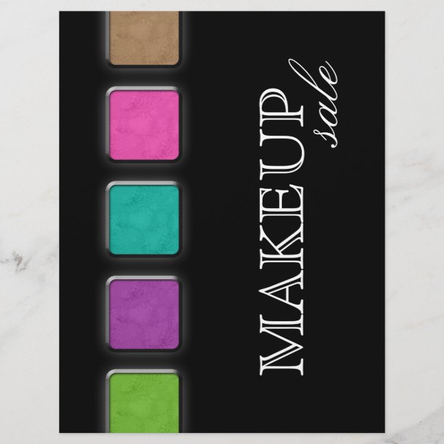 Makeup Artist Flyer Salon Colourful Palette (Front)