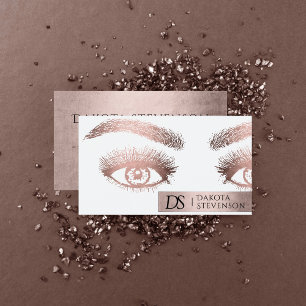 Makeup Artist Glamourous Copper Rose Gold Business Card