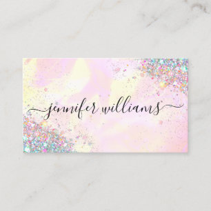 Makeup Artist Glitter Holographic Glitter Modern Business Card