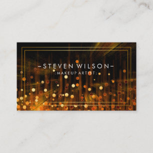 Makeup Artist Glow Glitter Sparkle Modern Fire Business Card
