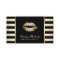 Makeup Artist Gold Lips Modern Black Gold Stripes