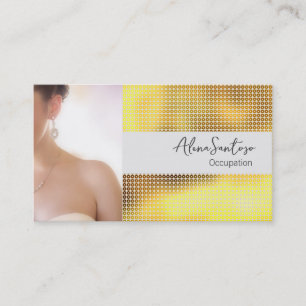 MakeUp Artist Gold Sequin Business Card