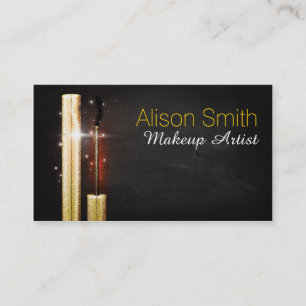 Makeup Artist/Golden Delicious Sparkle Mask Business Card