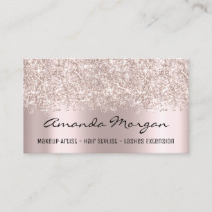 Makeup Artist Hair Salon Eyelash Extension Rose Business Card