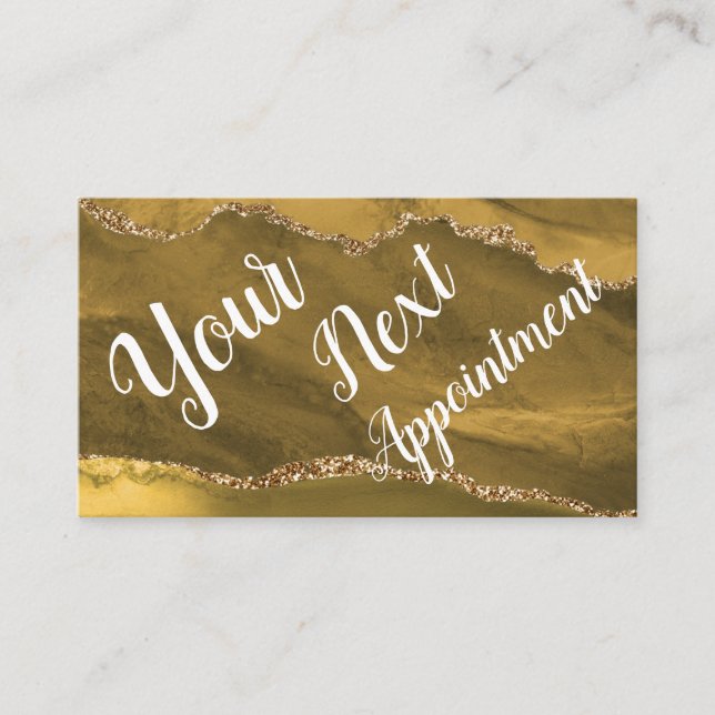 Makeup Artist Hair Salon Glitter Appointment Card (Front)