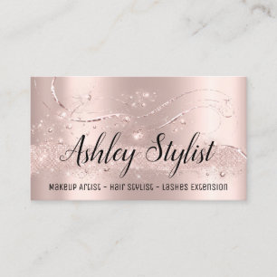 Makeup Artist Hair Salon Lash  Event Plan VIP Business Card