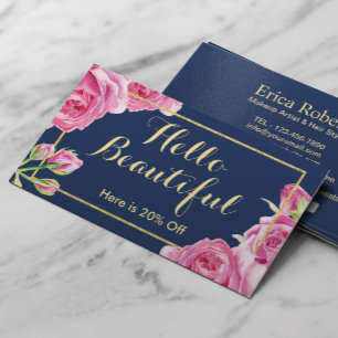 Makeup Artist Hair Salon Vintage Floral Referral