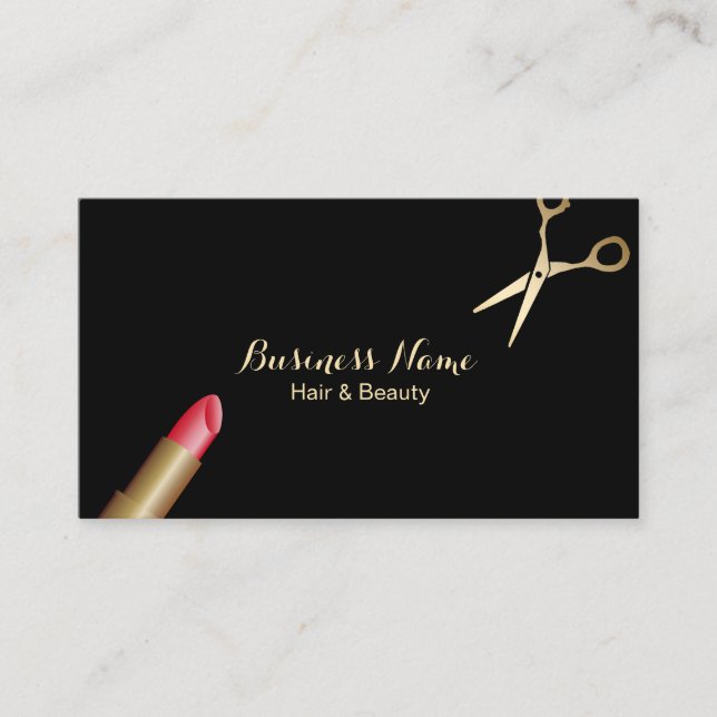 Makeup Artist Hair Stylist Minimal Beauty Salon Business Card (Front)