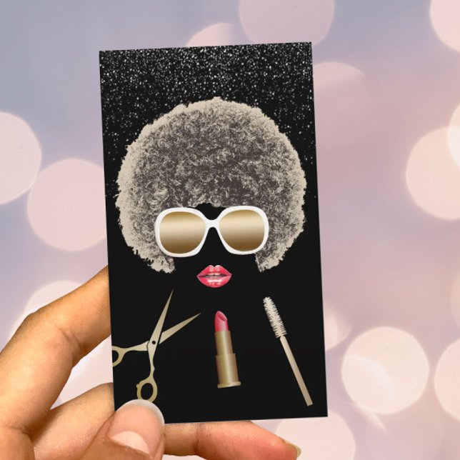 Makeup Artist Hair Stylist Modern Beauty Salon Business Card (Creator Uploaded)
