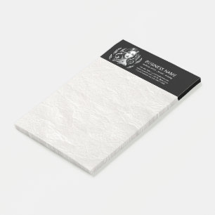 Makeup Artist Hair Stylist Modern Black White Gold Post-it Notes
