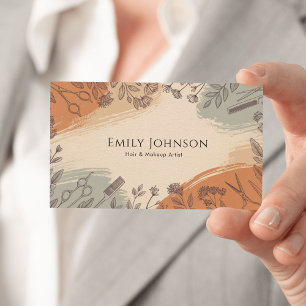 Makeup Artist Hair Stylist Salon Modern  Business Card