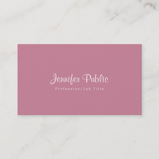 Makeup Artist Hair Stylist Salon Modern Plain Business Card (Front)