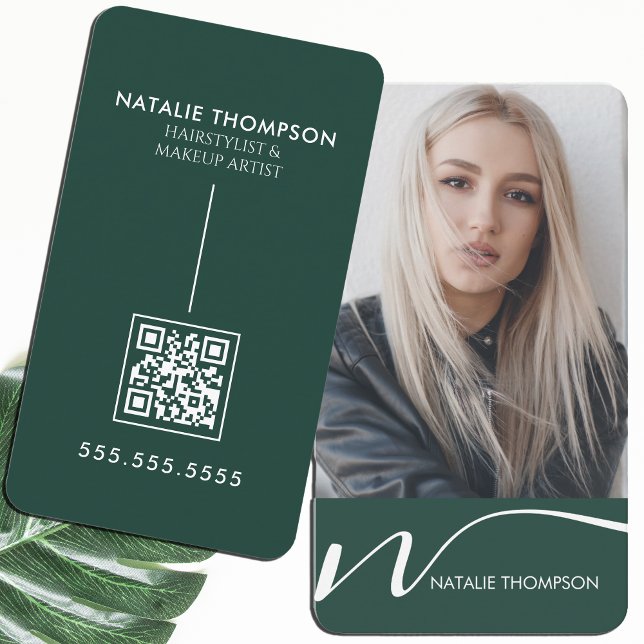 Makeup Artist Hairstylist Nail Tech Beauty Salon Business Card (Creator Uploaded)