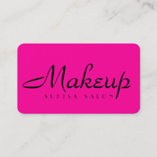 Makeup Artist Hot Pink Business Cards