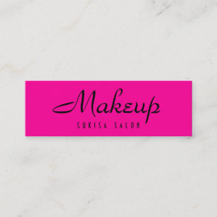 Makeup Artist Hot Pink Skinny Business Cards