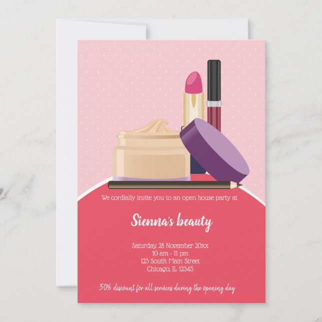Makeup Artist Invitation (Front)