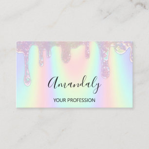 Makeup Artist Lash Nail Custom Logo Holograph Business Card