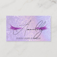 Makeup Artist Lash QR LOGO Photo Glitter Violet
