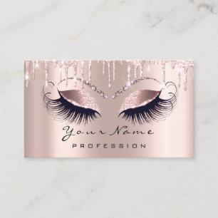 Makeup Artist Lashes Browns Eye Rose Drips VIP Appointment Card