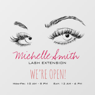 Makeup Artist Lashes Brows Black and White Simple