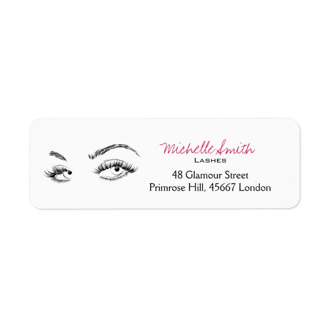 Makeup Artist Lashes Brows Black and White Simple (Front)