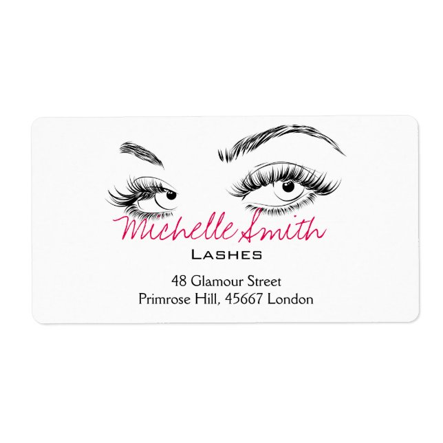 Makeup Artist Lashes Brows Black and White Simple (Front)