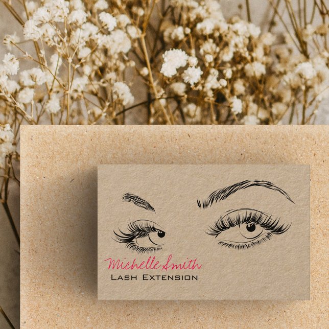 Makeup Artist Lashes Brows Black White Qr Code Business Card (Creator Uploaded)