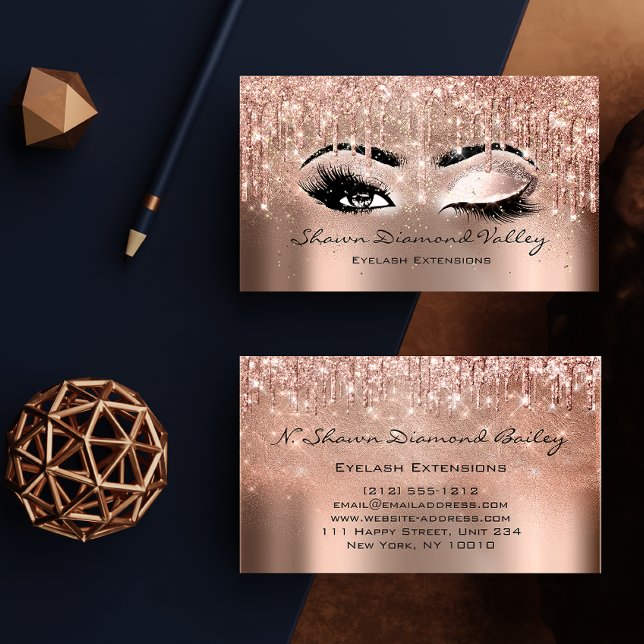 Makeup Artist Lashes Drips OPEN EYE CLOSED VIP Business Card (Creator Uploaded)