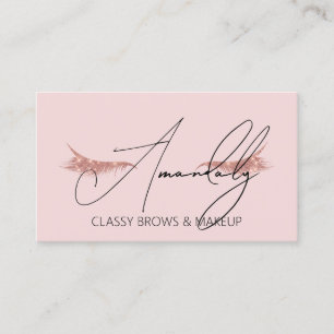 Makeup Artist Lashes QRLOGO Microblade Rose Black Business Card