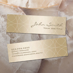 Makeup Artist Luxury Geometric Gold salon Mini Business Card