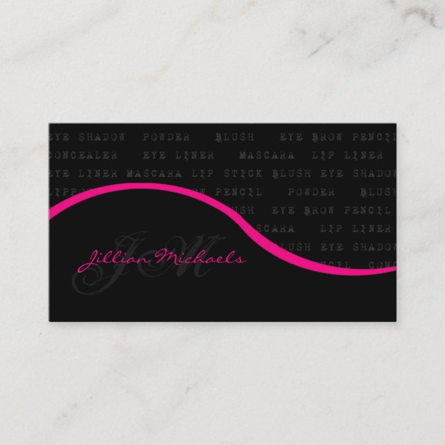 Makeup Artist Make Up Woman Business Card (Front)