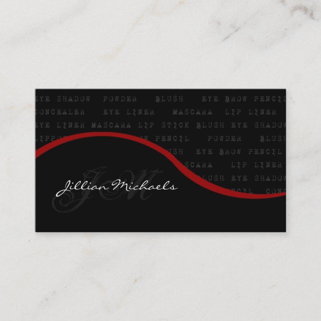 Makeup Artist Make Up Woman Business Card (Front)