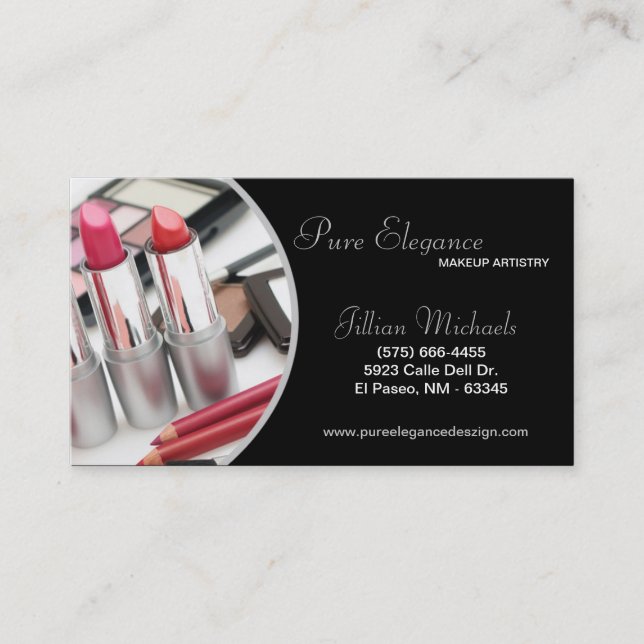 Makeup Artist Make Up Woman Business Card (Front)