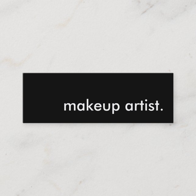 makeup artist. mini business card (Front)