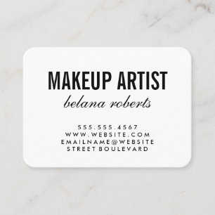 Makeup Artist Minimalist / (black / white) Business Card